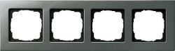 Gira E22 Сталь Рамка 4-ая для установки заподлицо (G0214205)