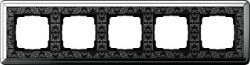 Gira ClassiX Art Хром/Черный Рамка 5-ая (G215682)