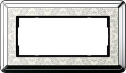 Gira ClassiX Art Хром/Кремовый Рамка 2-ая без перегородки (G1002683)