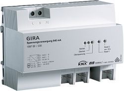 Gira KNX Блок питания шины 640 мА, 4 выхода, со встроенным дросселем DIN-рейка (G108700)
