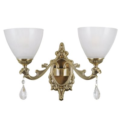 Бра классическое с хрусталём Gerhort G11045/2wAB WT Бра классическое с хрусталём Gerhort G11045/2wAB WT