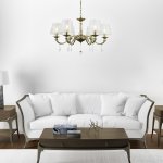 Люстра классическая с хрусталем G11046/6AB WT Gerhort