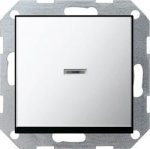 Gira S-55 Хром Выключатель с клавишей с подсветкой (G136605)