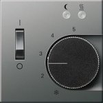 Gira E22 Сталь Накладка для регулятора температуры пола (G149420)