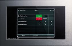 Gira KNX Чёрное стекло Сенсорная панель (инфотерминал) экран 5,7" (G207205)