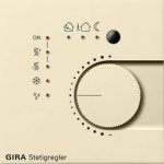 Gira KNX F100 Крем глянц Многофункциональный термостат с коплером (G2100111)
