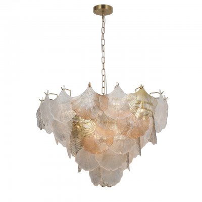 Люстра хрустальная G21150/12BRS CL+AMB+GD Gerhort