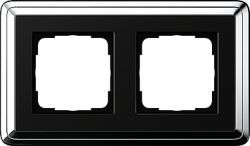 Gira ClassiX Хром/Черный Рамка 2-ая (G212642)