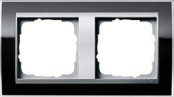 Gira EV CL Черный/Алюминий Рамка 2-ая (G212736)