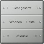 Gira KNX E22 Сталь Комплект клавиш для сенсоров 511300 и 513300 (G2133212)