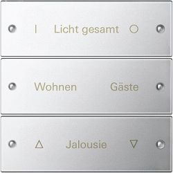 Gira S-55 Хром Комплект клавиш, 3 шт. ГРАВИРОВКА (G2133610)