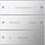 Gira S-55 Хром Комплект клавиш, 3 шт. ГРАВИРОВКА (G2133610)