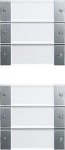 Gira Instabus S-55 Алюминий Комплект клавиш 6 шт.(3+3)к сенс.выключателю 3 Komfort,6кл.(3+3),513600 (G213626)