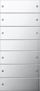 Gira S-55 Хром Комплект клавиш, 6 шт. (G2136609)