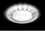 Светильник точечный Ambrella G214 CH/WH хром/матовый GX53+3W(LED WHITE) GX53 SPOT