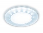 Встраиваемый точечный светильник GX53 с LED подсветкой Ambrella G214 WH/CH/CLD G
