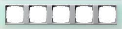 Gira EV Матово-зелёный/алюминий Рамка 5-ая (G21551)