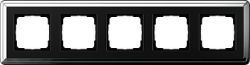 Gira ClassiX Хром/Черный Рамка 5-ая (G215642)