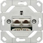 Gira Мех Розетка компьютерная 2-ая наклонная 6 кат (G245200)