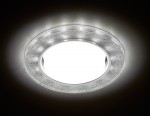 Светильник точечный Ambrella G248 W/CH белый/серебро GX53+3W(LED WHITE) GX53 SPOT