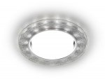 Светильник точечный Ambrella G248 W/CH белый/серебро GX53+3W(LED WHITE) GX53 SPOT