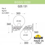 Светильник уличный настенный FUMAGALLI BISSO/G250 G25.131.000.WYE27DN