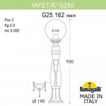 Садовый светильник-столбик FUMAGALLI IAFAET.R/G250 G25.162.000.AYE27