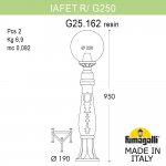 Садовый светильник-столбик FUMAGALLI IAFAET.R/G250 G25.162.000.BYE27