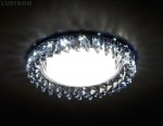 Светильник точечный Ambrella G255 BK хром/тонированный GX53+3W(LED WHITE) GX53 SPOT