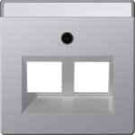 Gira E22 Алюминий Накладка с полем надп Mod. Jack 30° (G2640203)