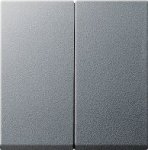 Gira S 55 Алюминий Клавиши 2-е с комплектом уплотн.IP44 для клавишн. и кноп.выкл. (G26626)