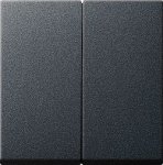 Gira S-55 Антрацит Клавиши двойные с компл.уплотнителей IP44 для клавишных и кнопочных выключателей (G26628)