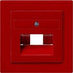 Gira S-Color Красный Накладка 50*50 мм для розеток UAE/IAE (G27043)