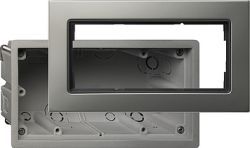 Gira E22 Сталь Монтажный набор 2-местн. без перегородки для установки заподлицо (G2886202)