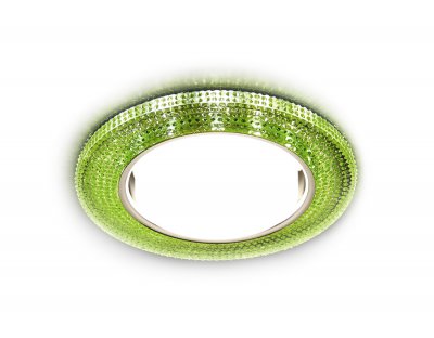 Светильник точечный Ambrella G290 GR хром/изумруд GX53+3W(LED WHITE) GX53 SPOT