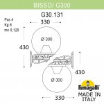 Светильник уличный настенный FUMAGALLI BISSO/G300 G30.131.000.VYE27DN