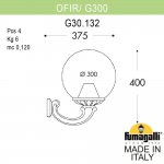 Светильник уличный настенный FUMAGALLI OFIR/G300 G30.132.000.BZE27