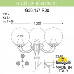 Садово-парковый фонарь FUMAGALLI RICU OFIR/G300 3L G30.157.R30.AXE27