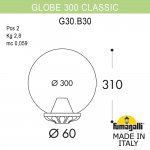 Уличный фонарь на столб FUMAGALLI GLOBE 300 Classic G30.B30.000.AYE27