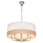 Подвесная люстра G31067/5A CR WT+WOOD Gerhort