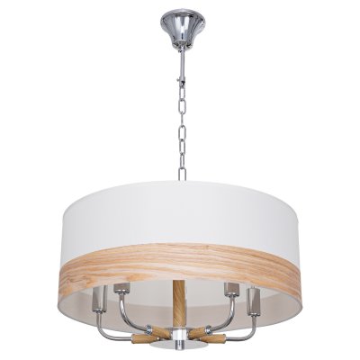 Подвесная люстра G31067/5A CR WT+WOOD Gerhort Подвесная люстра G31067/5A CR WT+WOOD Gerhort