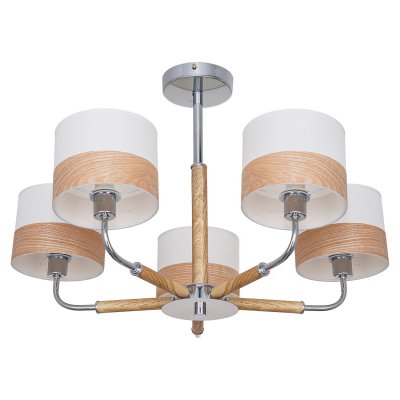 Потолочная люстра G31067/5CR WT+WOOD Gerhort Потолочная люстра G31067/5CR WT+WOOD Gerhort