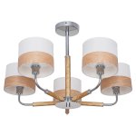 Потолочная люстра G31067/5CR WT+WOOD Gerhort