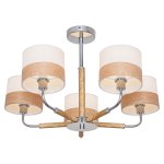 Потолочная люстра G31067/5CR WT+WOOD Gerhort