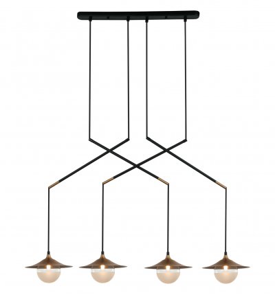 Подвесной светильник G31085/4P BK+BGD WT Gerhort