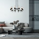 Потолочная люстра G31129/10BK+GD CL+WT Gerhort