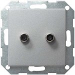 Gira S-55 Алюминий Розетка под разъем "Тюльпан" (G40326)