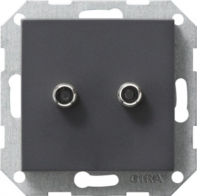 Gira S 55 Антрацит Накладка для акустических разъемов "тюльпан" (G40328)