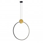 Подвесной светодиодный светильник G52162/1B BK BK+BRS Gerhort