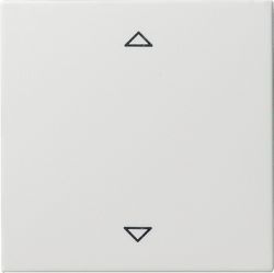 Gira S-55 Бел глянц Накладка нажимного электронного жалюзийного выключателя с ДУ (радио) (G54503)